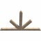 Ekena Millwork Saratoga Smooth Timber Gable Bracket, Douglas Fir, 84"W x 53"H x 3 1/2"D x 5 1/2"F, 15/12 Pitch GBW084X53X0406SAR00SDF - alternate 2